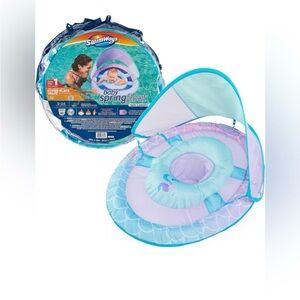 SwimWays - Mermaid Print - Sun Canopy - Inflatable - Pool Float - 9-24 Months